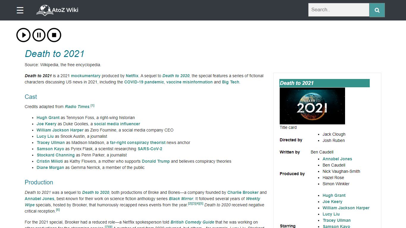 Death to 2021 - atozwiki.com